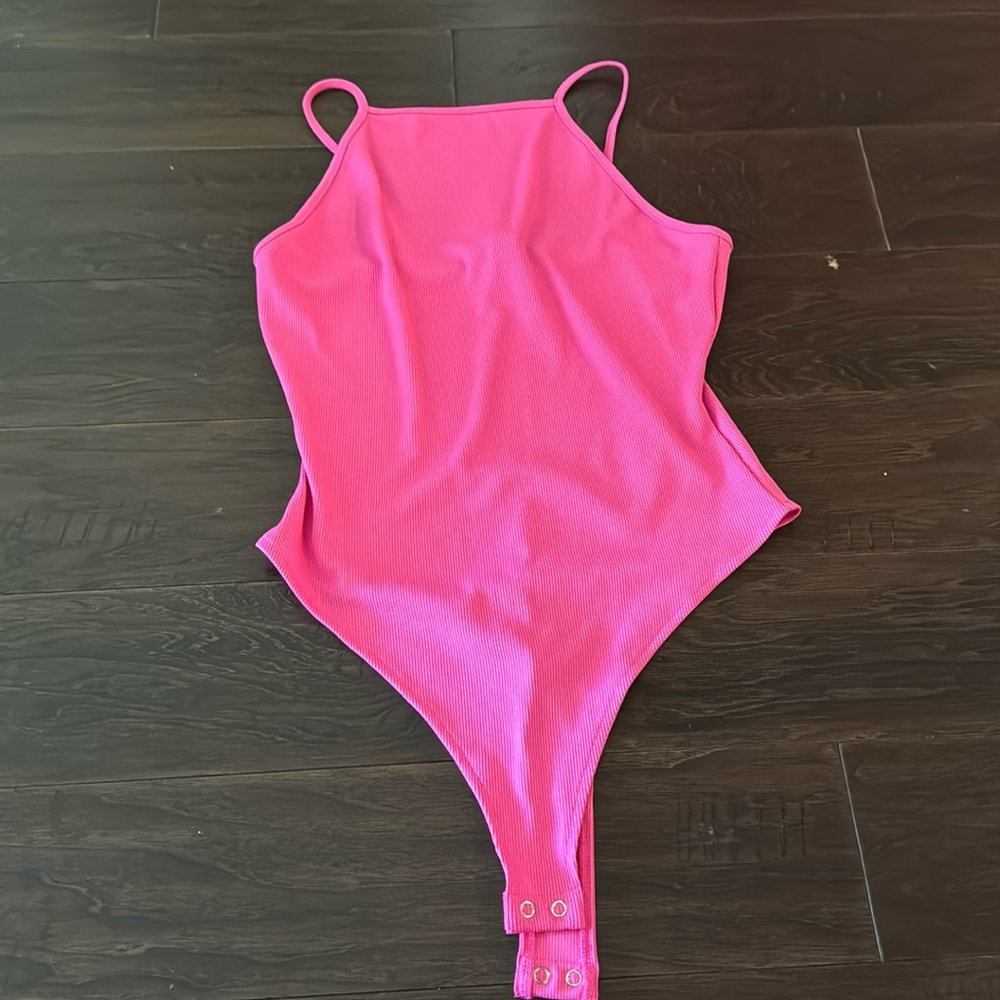 Pink bodysuit. Size large